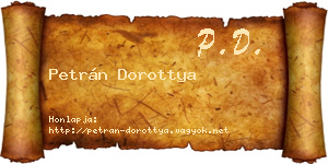 Petrán Dorottya névjegykártya