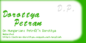 dorottya petran business card